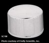 Closed white solid screw cap with PV-lining (for types 34S, 41, 43, 46, 46FL)