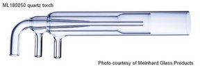 Torch, one-piece, quartz, axial, high solids, 2.4 mm injector, for Vista 720-ES/725-ES/Liberty