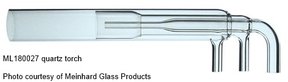 Fackel, einteilig, Quarz, axial, rechtwinklig, 0,8 mm Injektor, für Vista 720-ES/725-ES/Liberty
