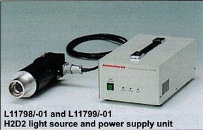 L11799 H2D2 light source unit with high-brightness deuterium lamp. Fan-cooled. 160-400 nm.