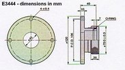 E3444 vacuum flange for L11798/-01 and L11799/-01 H2D2 light sources