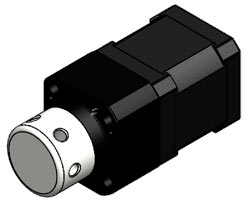 6-port switching valve, 0.096" (2.44mm) bore - WITH motor