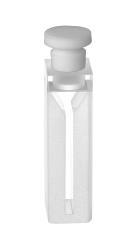 Micro absorption cuvette with PTFE stopper, optical glass, lightpath 10 mm
