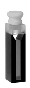 Semi-micro absorption cuvette with PTFE stopper, optical glass, self-masking, lightpath 30 mm