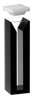 Semi-micro absorption cuvette with PTFE cover, optical glass, self-masking, lightpath 50 mm