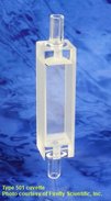 Macro flow-through absorption cuvette, IR quartz, lightpath 5 mm