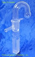Standard anaerobic absorption cuvette with glass pouch for catching excess gas, optical glass, lightpath 10 mm
