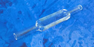 Flow-through absorption cuvette for microscope-based analyses, UV quartz, lightpath 1 mm