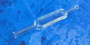 Flow-through absorption cuvette for microscope-based analyses, UV quartz, lightpath 5 mm