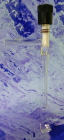 Macro fluorescence cuvette, high vacuum capable (up to 5 bar) quartz-to-Pyrex® graded seal tube, UV quartz, lightpath 10 mm